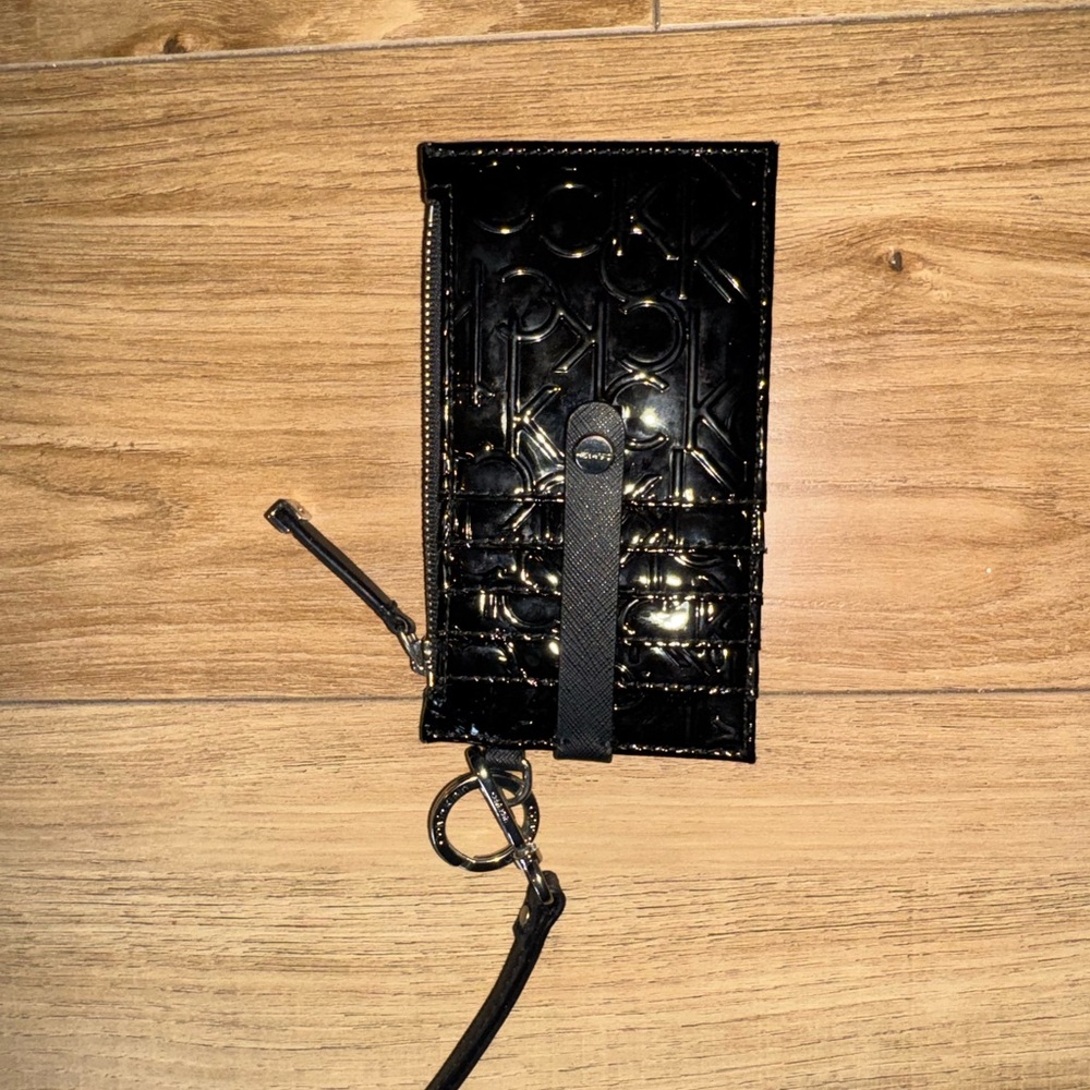 Black Calvin Klein Leather Card Holder